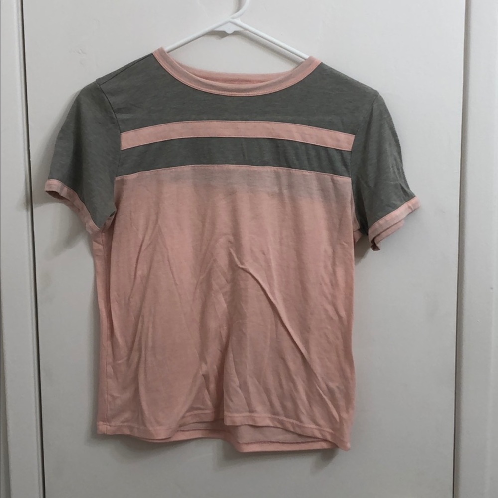 A pink and grey T-shirt from Pacsun